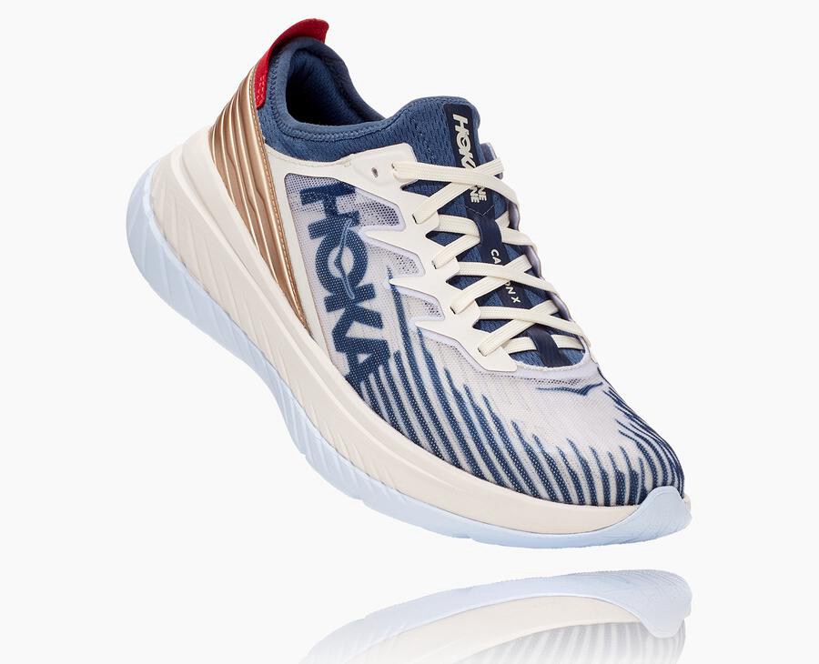 Tenis Hoka One One Hombre Blancos/Azules - Carbon X-Spe - FJEC10849